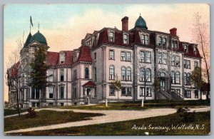 Postcard Wolfville Nova Scotia c1910s Acadia Seminary Macfarlane Unused 