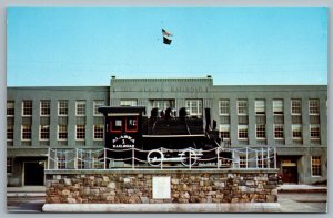 Postcard Anchorage AK c1960s Alaska Railroad General Office Monument First Ave
