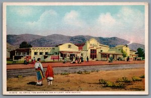 Postcard Lamy NM c1920s Fred Harvey El Ortiz Santa Fe Inn Lamy Station Railroad