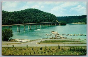 Postcard Somerfield PA c1967 Youghiogheny Resevoir And Bridge View Of Lake 