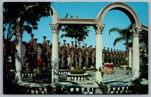 Postcard Clearwater Florida c1960s Kapok Tree Inn Waterfalls Arches Defunct