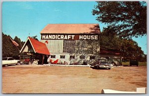 Postcard Tobermory Ontario c1966 Handicraft House Old Cars Bruce County