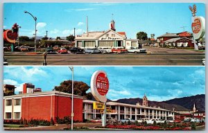 Postcard Salt Lake City UT c1960s Covey’s America Motel & Coffee Shop Old Cars
