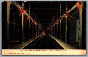 Postcard Philadelphia PA c1907 The Market Street Subway Market Frankford Line