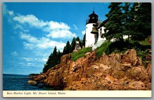 Postcard Acadia National Park ME c1960s Bass Harbor Light Mt. Desert Island