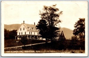 Postcard RPPC c1931 Woodstock New Hampshire Van Allen’s Inn Putnam Photo