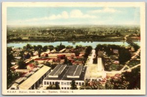 Postcard Trenton Ontario c1930s R.C.A.F. Station Aerial View by PECO