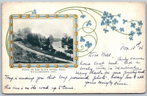 Postcard Williamstown Ontario c1906 Scene On The Black River South Glengarry