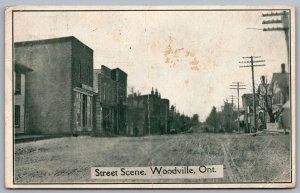 Postcard Woodville Ontario c1907 Street Scene Kawartha Lakes