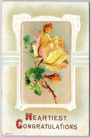 Postcard c1910s Split Ring Cancel Voglers Cove Nova Scotia Embossed Congrats