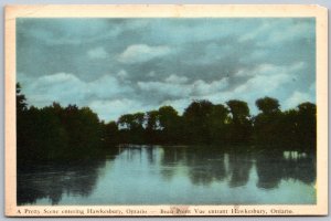 Postcard Hawkesbury Ontario c1940s Pretty Scene Prescott and Russell County