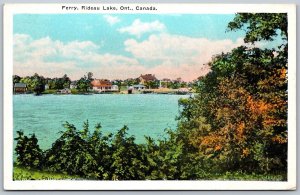 Postcard Rideau Lake Ontario c1938 Ferry Scenic View Leeds and Grenville County