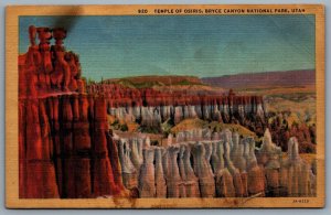 Postcard Bryce Canyon National Park Utah c1933 Temple of Osiris