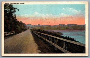 Postcard Danbury Connecticut c1923 Road To Danbury Scenic View to Hamilton ONT