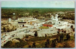 Postcard Blind River ONT c1963 Aerial View Pronto Uranium Mines Rio Tinto Group