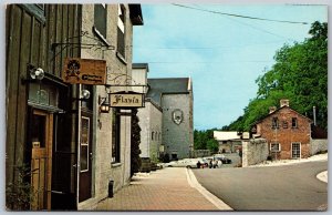 Postcard Elora Ontario c1960s Mill Street And Mill Inn Wellington County B