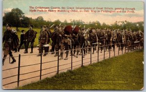 Postcard 1915 Coldstream Guards Crack Infantrymen Hyde Park to Paddington