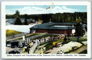 Postcard Callander Ontario c1941 Dafoe Hospital and Playhouse Dionne Quintuplets