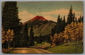 Postcard Colorado c1951 Vista of Red Mt. From Berthoud Pass Highway US 40