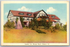 Postcard Wasaga  Beach Ontario c1940s Capstan Inn Simcoe County Unused PECO