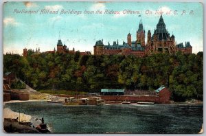 Ottawa ONT 1914 Parliament Hill Buildings Split Ring Cancels Gilmour & Ashton