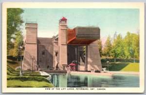 Postcard Peterborough Ontario c1950 View Of The Lift Locks 