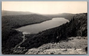 Postcard RPPC c1940s Porcupine Mts. State Park MI Lake Of The Clouds