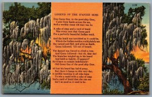 Postcard c1940s Legend of The Spanish Moss Don Gorez Goz Spanish Conquistador