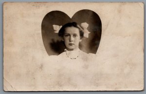 Postcard RPPC Melvina WI c1908 Studio Photo of Girl Series 1902 Stamp Franklin