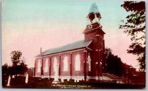 Postcard Color RPPC c1910s Picton Ontario Presbyterian Church Prince Edward Co.