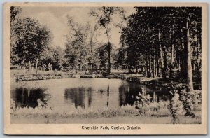Postcard Guelph Ontario c1910s Riverside Park Wellington County by F. H. Leslie