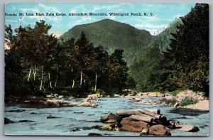 Postcard Wilmington NY c1920s High Falls Gorge Adirondack Mountains Sunrise Mt.