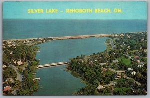 Postcard Rehoboth Beach DE c1960s? Silver Lake Aerial View Greetings Card