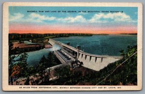 Postcard Lake of the Ozarks MO c1920s Bagnell Dam Between Kansas City & St Louis