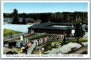 Postcard Callander Ontario c1938 Dafoe Hospital and Playhouse Dionne Quintuplets