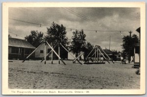 Postcard Bowmanville Ontario c1947 The Playgrounds at Bowmanville Beach PECO