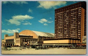 Postcard Atlantic City NJ c1960s Convention Hall and New Holiday Inn 