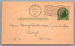 Postcard Boyd WI c1949 Wedding Shower and Dance Invitation CDS Cancel Boyd