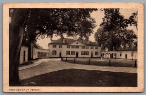 Postcard Mt. Vernon Virginia c1930s West View of Mt Vernon Fairfax County