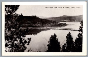 Postcard RPPC c1940s Lake Coeur D’Alene ID Upper End View of Lake Cecil Nixon