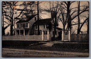 Postcard Bordentown NJ c1909 Bellevue Residence Watson & Miss Jeannette Gilder