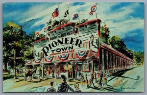 Postcard Angola IN c1962 Welcome To Pioneer Town Roadside Buck Lake Ranch