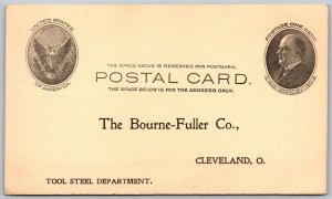 Postal Card Cleveland Ohio c1901 UX18 The Bourne Fuller Co Tool Steel Dept.