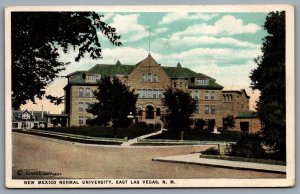 Postcard East Las Vegas NM c1924 New Mexico Normal University CDS Duplex Cancel