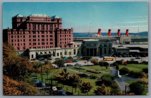 Postcard Halifax NS c1960s Nova Scotian Hotel Union Station Ocean Terminals
