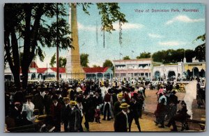 Postcard Montreal PQ c1914 View Of Dominion Park Amusements CDS Slogan Cancel 