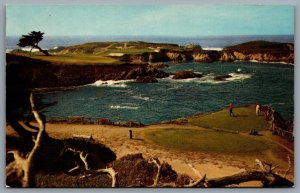Postcard Pebble Beach CA c1960s 16th Hole Cypress Point Golf Course