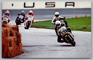 Postcard c1970s Florida Daytona International Speedway Motorcycle Racing