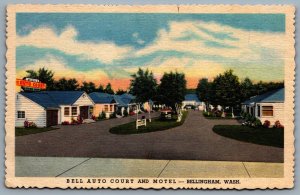 Postcard Bellingham WA c1946 Bell Auto Court and Motel Mr. Earl M. Johnson Owner