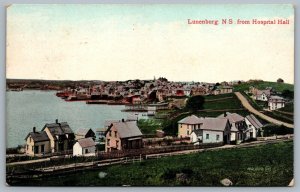 Postcard Lunenburg NS c1907 From Hospital Hall Mount Uniacke Split Ring Cancel